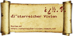 Österreicher Vivien névjegykártya