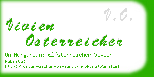 vivien osterreicher business card